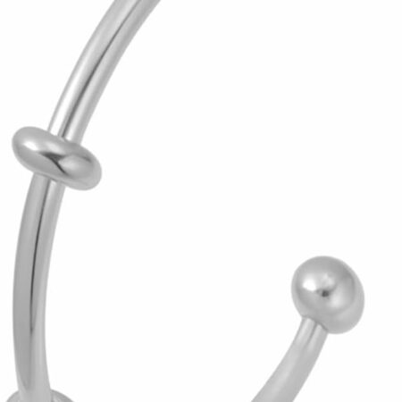 Stainless steel open charm bracelet