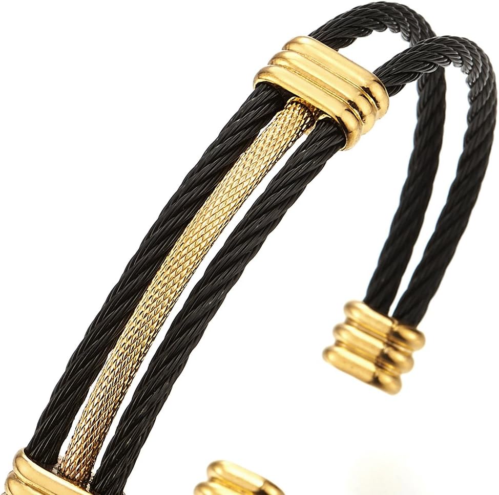 Adjustable stainless steel cuff bracelet - Image 2
