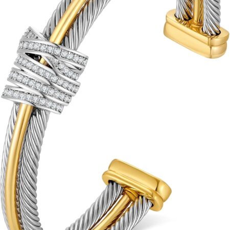 Women's twisted-wire cuff bracelet