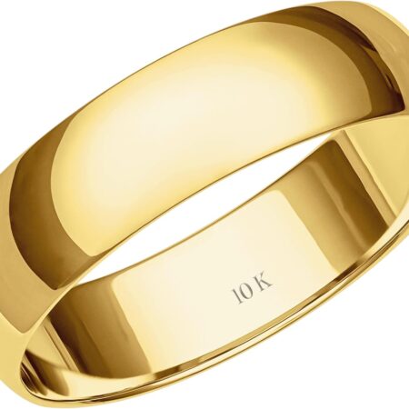 Classic minimalist plain-band wedding ring