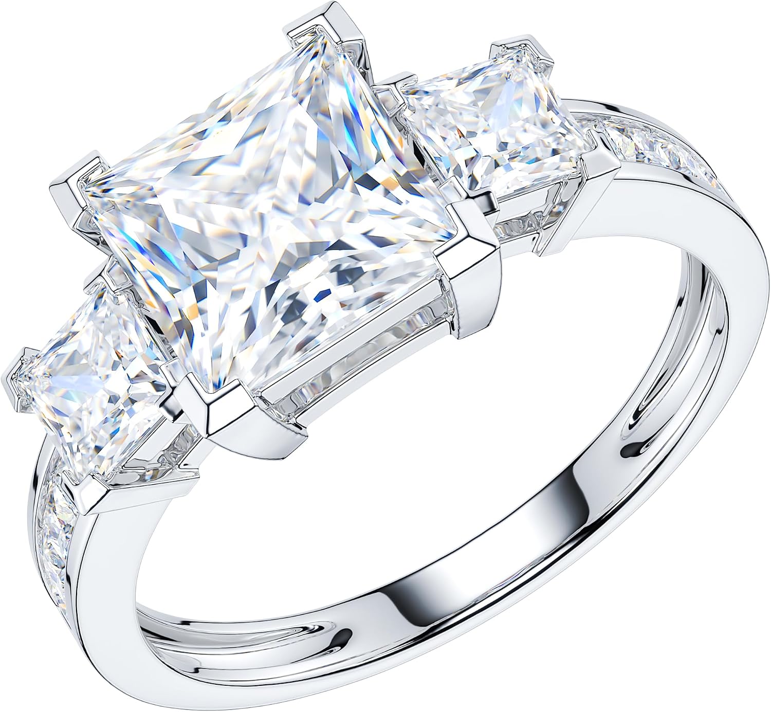 Square Moissanite/engagement ring - Image 2